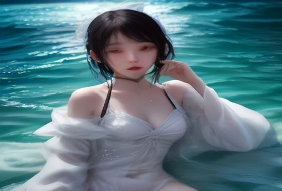 4K高清视频播放器界面，美女喷水视频超清画面渲染，色彩还原真实、细节清晰、水花粒子可见